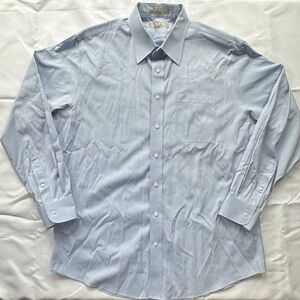 Nordstrom long sleeve traditional fit‎ button down blue dress shirt men’s 17/35